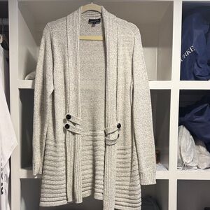 Cable & Gauge Textured Cream Cardigan